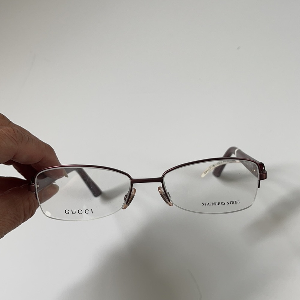 Gucci RX READY, stainless steel Glasses, Maroon